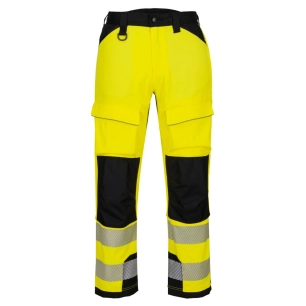 pantalon travail en hauteur hv pw3 - taille 32 - jaune/noir - portwest