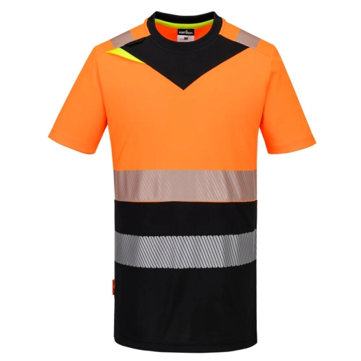 t-shirt dx4 hv classe 1 - taille xxxl - orange/noir - portwest