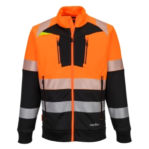 sweat-shirt zippé dx4 hv classe 1 - taille 6xl - orange/noir - portwest