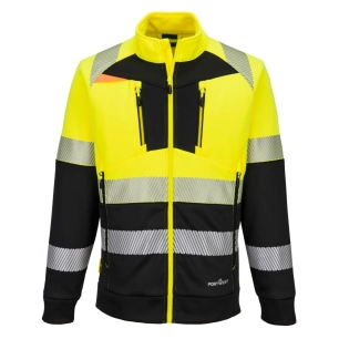 sweat-shirt zippé dx4 hv classe 1 - taille xxxl - jaune/noir - portwest