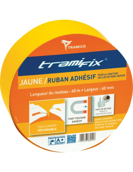 tramifix jaune 60mm bobine 40m