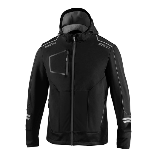 veste soft-shell tech technique, noir/gris, york, t5 - xxl