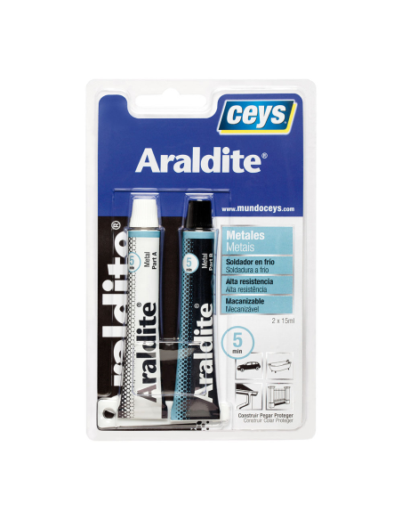 Araldite Métaux CEYS 8080 Colle époxy bicomposant ultra résistante pour métaux - CEYS