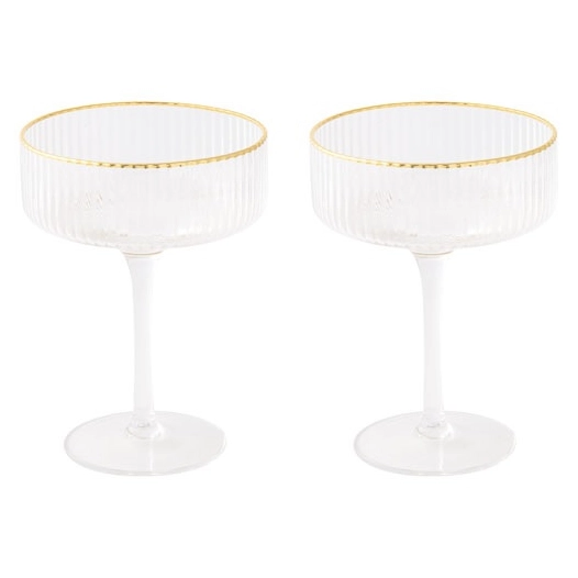 coffret de 2 verres a champagne 250ml - pozzi milano spa