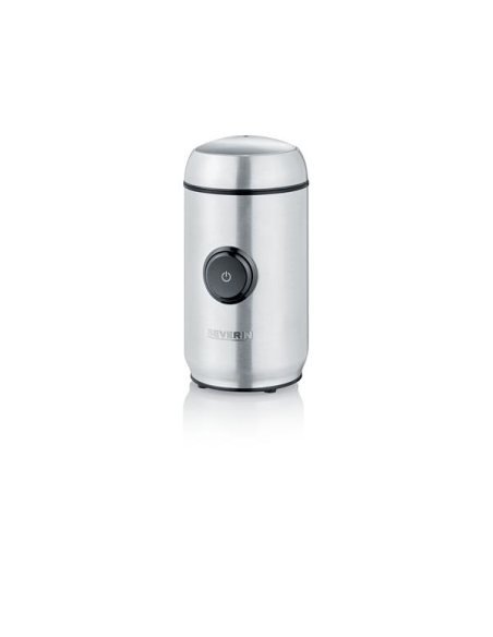 broyeur 150 w - cap. 50 g - couteau inox - couvercle transp. - enroul. cordon - pieds caoutch. - noir brossã© inox - severin fra