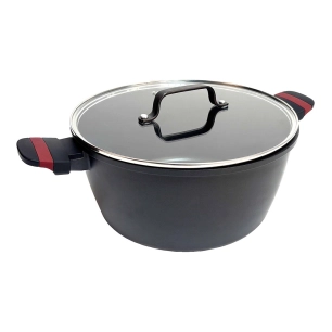 casserole en fonte d'aluminium avec couvercle, induction, denia experto ø24 x 12,5 cm