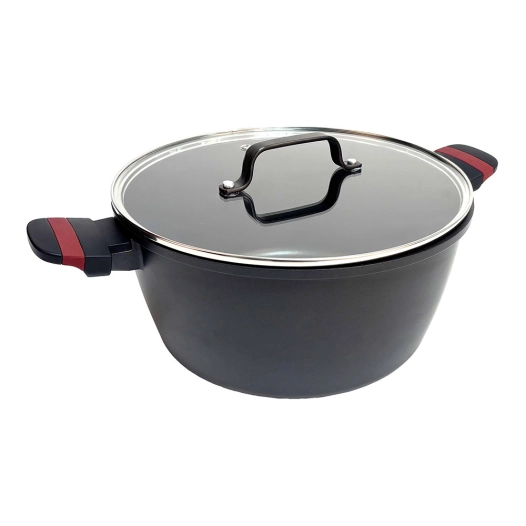 casserole en fonte d'aluminium avec couvercle, induction, denia experto ø20 x 9,8 cm