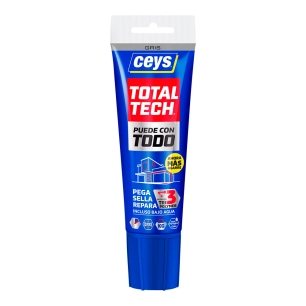 adhésif mastic total tech gris, tube 125ml