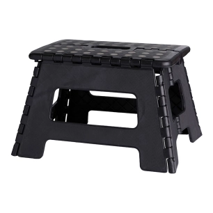 tabouret pliant noir, 35 x 28,5 x 22 cm
