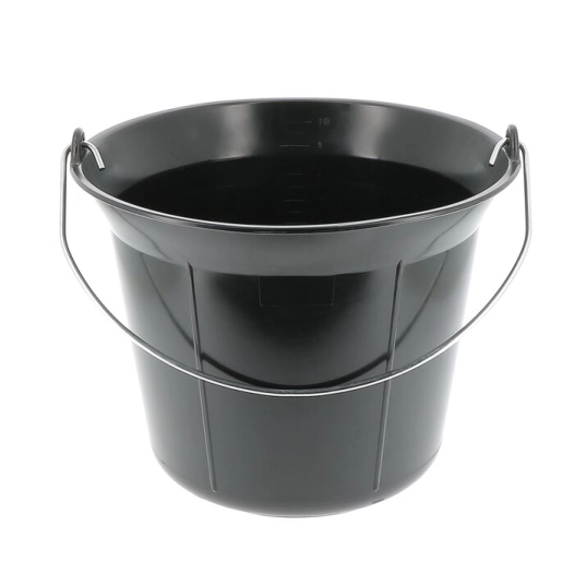 seau noir pe 11l anse galva4mm
