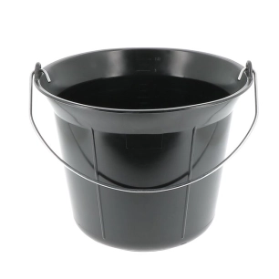 seau noir pe 11l anse galva4mm