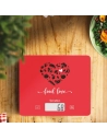 balance elec 15260 3kg 1gr plateau verre lcd touche sensitif decor love rouge - terraillon