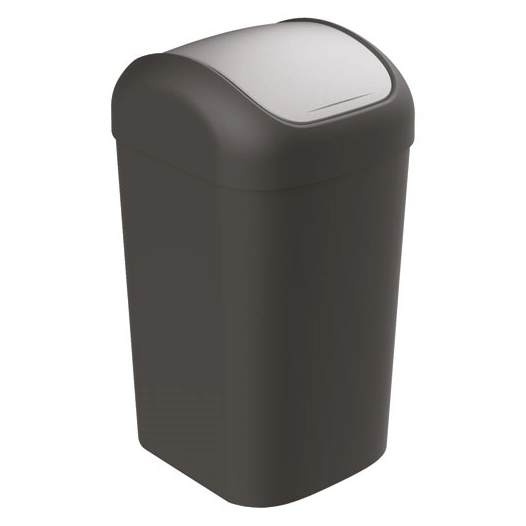 poubelle fourre tout balancio 25 l noir couv. gris anthraci. - david georges