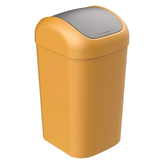 poubelle fourre tout balancio 50 l curcuma couv. gris anthr. - david georges