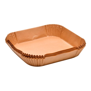 plateau carré en papier pour friteuse à air foodies mp, 20 x 20 cm, 50 unités