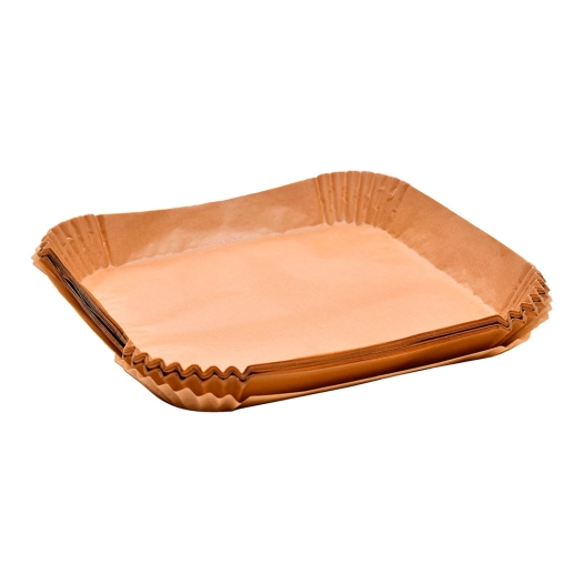plateau carré en papier pour friteuse à air foodies mp, 26 x 26 cm, 50 unités
