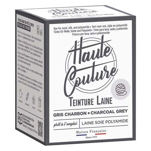 teinture haute couture gris charbon laine soie polyamid.300g - lightning developpement