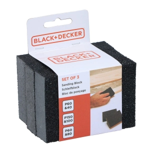 bloc de ponçage 10 x 7,5 x 2,5 cm, set 3 unités