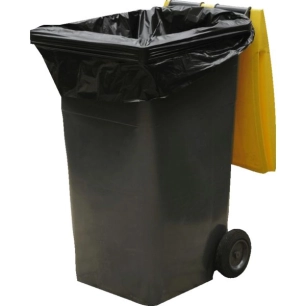 housse conteneur 120l x 10 sacs noir 25 my