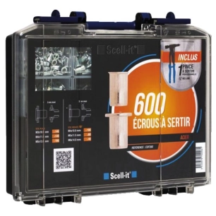 coffret ecrous a sert. + pincecoffret 600 ecrous