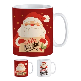 tasse père noël 330 ml en boîte cadeau, couleurs assorties