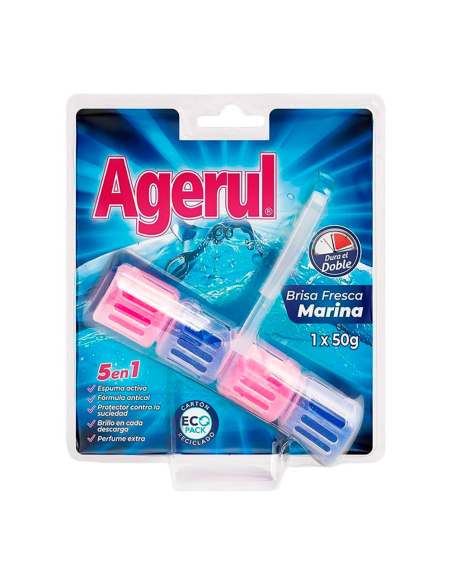Bloc WC Brise Marine Agerul Nettoyant désinfectant 5 en 1 - AGERUL