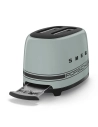toaster 2 tr - 6 niv - rã©chauffage - dã©congã©lation - bagel - centrage auto - tiroir inox - shade green - smeg pem