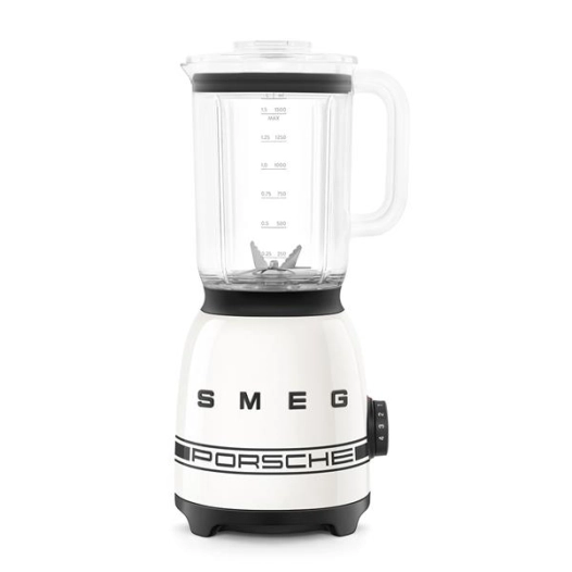 blender 1,5 l - 800 w - 4 vit - smoothie/glace/autoclean - lames inox - carrara white - smeg pem