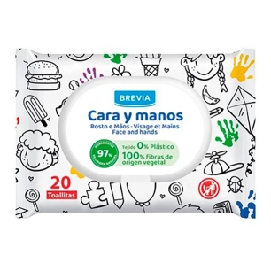 lingettes visage et mains avec couvercle, 20 uts