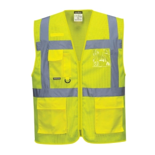 gilet hv meshair athène - taille 5xl - jaune - portwest