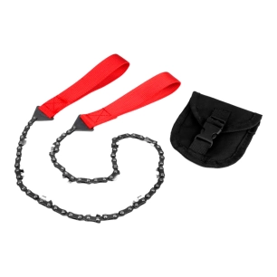 scie à chaîne de survie avec étui, 65 mn, 102 cm