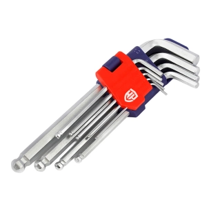 jeu de 9 clés allen à pointe sphérique cr-v (métriques)