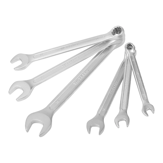 clés mixtes cr-v, 8 - 18 mm, jeu de 6 pièces