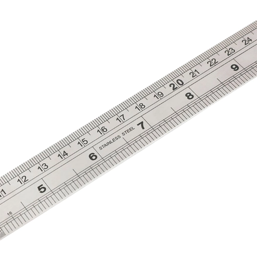 règle en acier inoxydable, métrique-sae, 600 mm