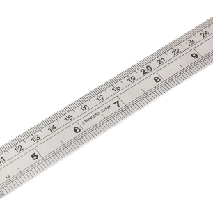 règle en acier inoxydable, métrique-sae, 600 mm