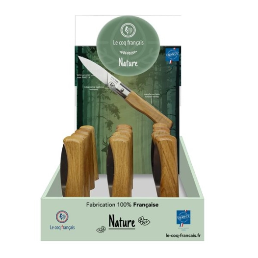 prã©sentoir nature + 12 ctx le coq a 6 sanglier et 6 forãªt - chãªne - french touch arts ld