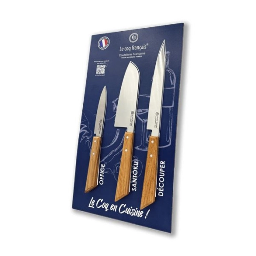 pack chevalet de prã©sentation + 18 offices, 6 santokus, 6 dã©coupers - french touch arts ld