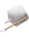 pelle a pizza alu 30,5x35,5 et manche bois 43cm demontable - lacor france