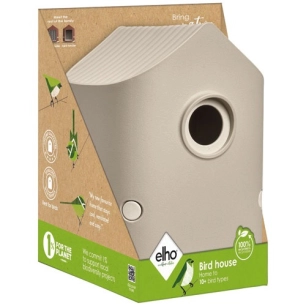 nichoir cosy pour oiseaux 18 cm beige champignon - elho bv