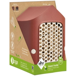 hotel cosy pour insectes 18 cm rouge toscane - elho bv
