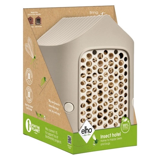 hotel cosy pour insectes 18 cm beige champignon - elho bv