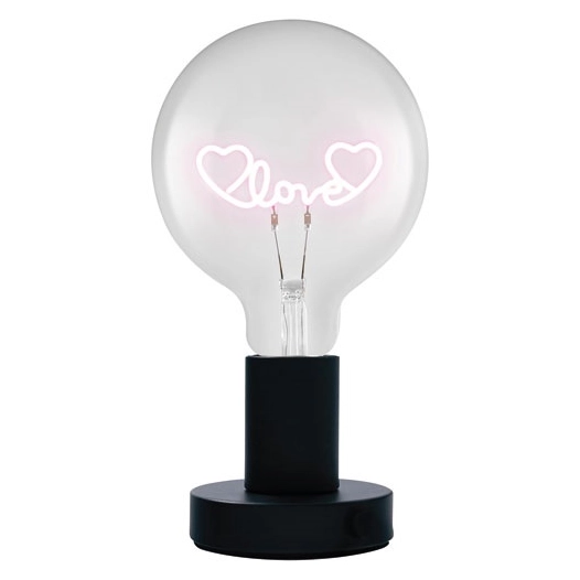 lampe ã  poser e27 avec ampoule ã  message love 1.2w - osram