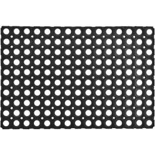 tapis caillebotis caoutchouc luance noir 60x80cm - luance