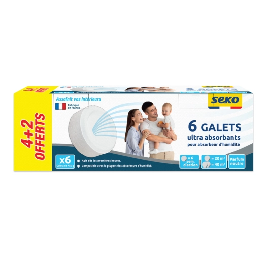 recharges absorbeur d’humidité galets de 450 g neutre 4 + 2 gratuits recharges absorbeur d’humidité galets de 450 g neutre 4 + 2