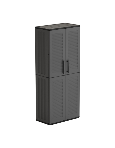 Armoire Haute Easy Gris Rangement robuste en polypropylène - ART PLAST