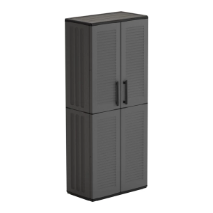 armoire haute en polypropylène, ligne easy, gris foncé, 68 x 37 x 163 cm