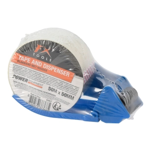 dévidoir pour ruban d'emballage transparent + rouleau 50 mm x 50 m