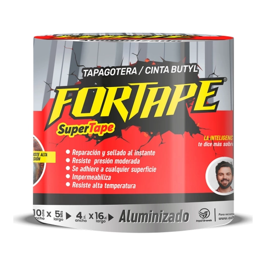 ruban anti-fuite en butyl aluminisé 100 mm x 5 m