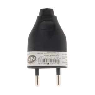 Fiche mâle droite 6a noir - HBF