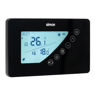 thermostat numérique programmation hebdomadaire noir